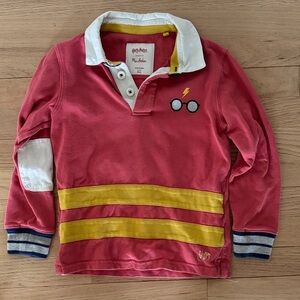 Harry Potter Mini Boden Kids Red and Yellow Rugby Shirt